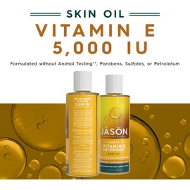 JASON Vitamin E 5,000 IU All Over Body Nourishment Oil, 4 oz. (Packaging May Vary)