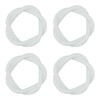 Saro Lifestyle Twisted Resin Napkin Ring (Set of 4), White,