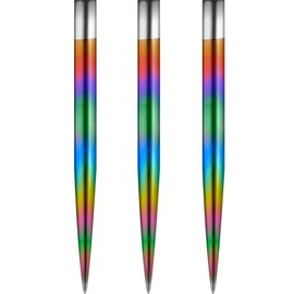 Mission Darts Glide Steel Tip Dart Points | Smooth Plain Spare Points, 30mm, Rainbow (#_1xX2443)