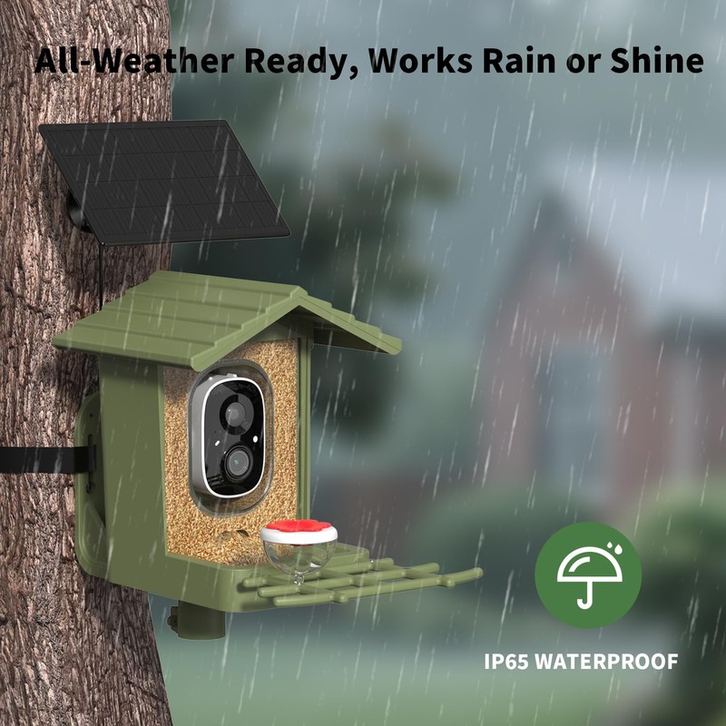 cbeyook Smart Bird Feeder Camera with AI Species Identifier |
