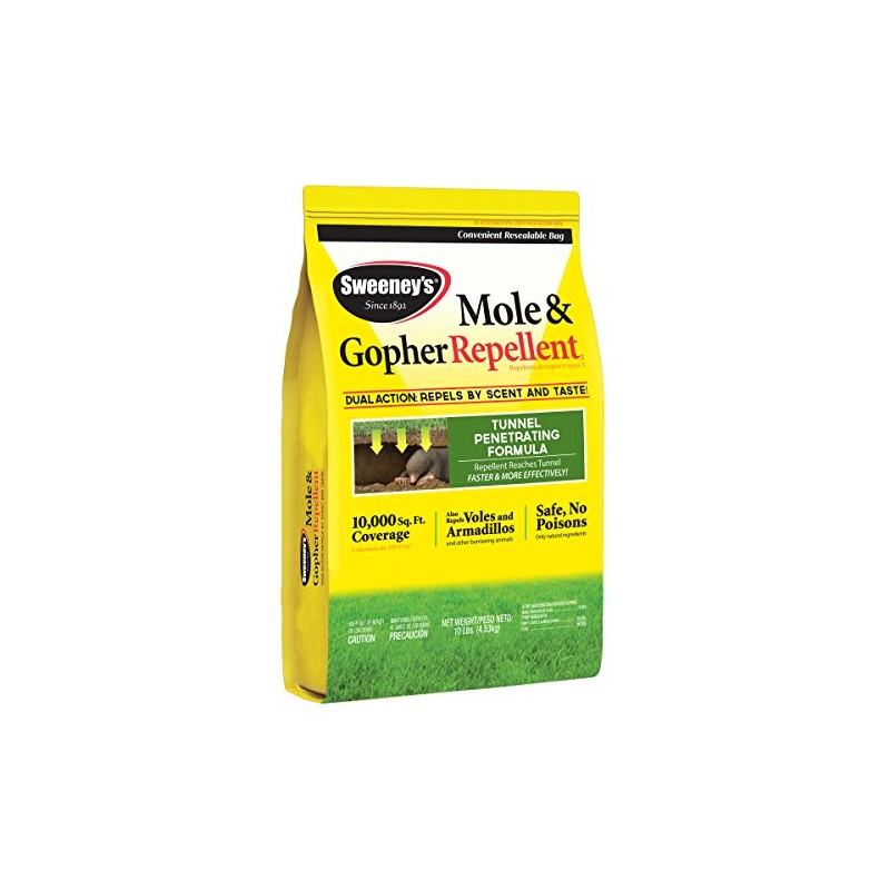 Sweeney's S7002-2 Mole and Gopher Pest Repellent Granule, 10 lb