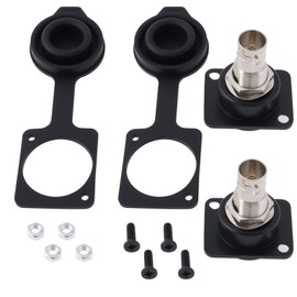 Create idea BNC D-Type Panel Mount Connector 75 Ohm for SDI Video 31 x 26 mm Black Pack of 2