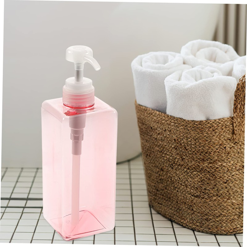 iplusmile Square Refillable Liquid Bottle Dispenser with Pump Versatile Hand