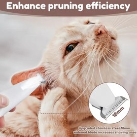 Upgraded 2025 Pet Shaver with Wider Ceramic Blades, Skin-Safe, Bath-Friendly IPX6, Fast USB Charge, and Smart LED Power Tracker
