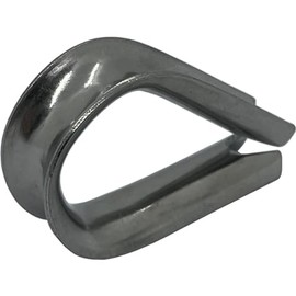 5x Wire Rope Thimble Stainless Steel V4A 316 10 mm Rustproof Rope Thimble
