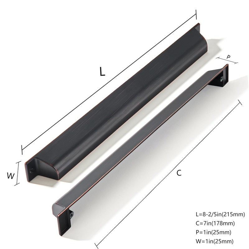ZAUYX 2 Pack 7 Inch Center to Center Oil Rubbed