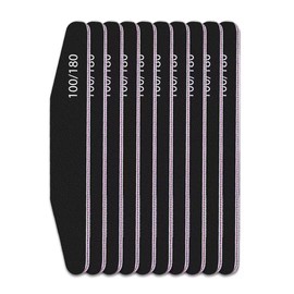 10 PCS Nail Files Set, 100/180 Grit Double-Sided Black Emery Boards