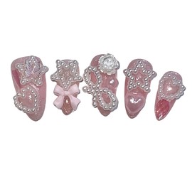 Thumble Handmade Nail Tips - Long Ballerina / 썸블 수제네일팁 - 롱 발레리나