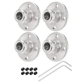 sourcing map Flange Coupling Connectors Shaft Axis Fittings 6 mm for DIY RC Model Engines with 8 Pieces Mounting Screws 2 Pieces M1.5 Hex Key Pack of 4