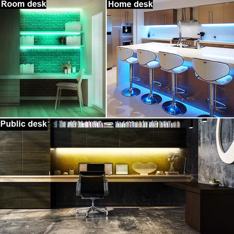 LAIFUNI Dimmable Under Cabinet Lighting, RGB LED Light Bar, RF