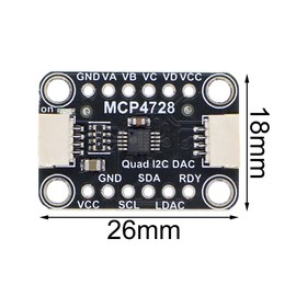 MRS158A MCP4728 Quad DAC Module with EEPROM 4Bit Digital Analog Converter Module