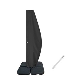 Garden Balsam Patio Umbrella Cover for 12FT to 14FT Offset Umbrella, Water Resistant, Curved Cantilever and Straight Pole Parasol Outdoor Umbrellas Cover with Zipper and Rod