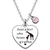 JMIMO Giraffe Necklace Giraffe Gifts for Girls Just A Girl