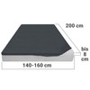 npluseins Fitted Sheet for Topper 100% Cotton 1598.2327, Approx. 140-160