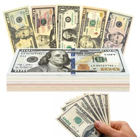 Play Money Dollar Bill, 180 Sheets Banknotes, Dollar Notes, Including 1 $, 5 $, 10 $, 20 $, 50 $, 100 $, Prop Money, Play Money Dollar, Play Money Children for Maths, Counting and Currency Skills