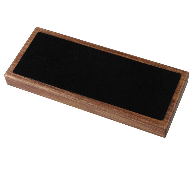 Wood Pen Tray Desktop Office Storage Box Coin Keys Holder