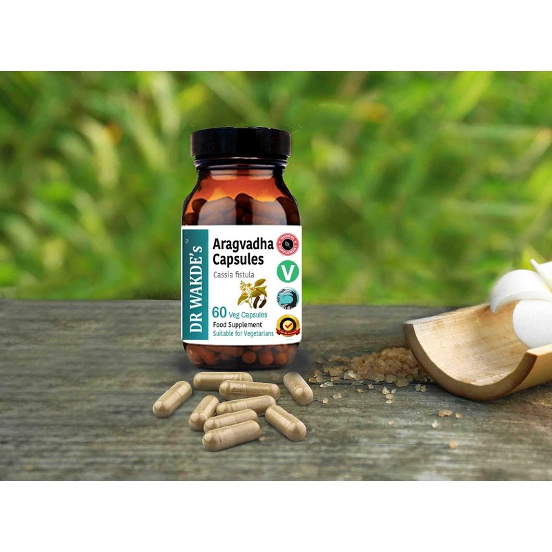 DR WAKDE'S Aragwadha Capsules (Cassia Fistula, 60 Veg Caps, Plant-Based