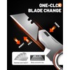 Folding Utility Knife Pocket Knife, Heavy-Duty Box Cutter with Anti