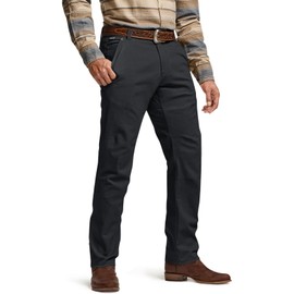 CQR Men's Motion Utility Casual Pants, Regular Fit Lightweight Work Pants, Water Resistant Outdoor Stretch Pants with Pockets, Venture Black, 30W x 30L