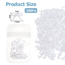 Hobbspring 500 Stück Mini Schleifen Zum Basteln Harz Weiße Schleifenverzierungen 3D Harz Schleife Süße Schleife Nagelschmuck Zubehör Für DIY Nagelkunst Grußkarten Bilderrahmen Zubehör