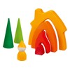 Goki 58427 7-Piece Wooden Garden Gnome 14.6 x 2.2 x