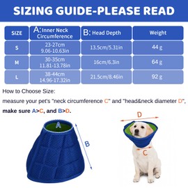 kissral Collar for Dogs, Adjustable Protective Collar, Lightweight Cone Collars, Recovery, Elizabethan Collar for Pets