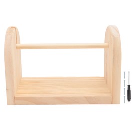 Wooden Yarn Holder Single Rotating Yarn Storage Horizontal Crochet Yarn Ball Holder for Hat Sweater Knitting