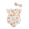 Mud Pie Baby Floral Chicken Bubble; 6-9 Months