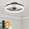 VOLISUN Fandelier Ceiling Fans with Light, 15.7in Low Profile Ceiling