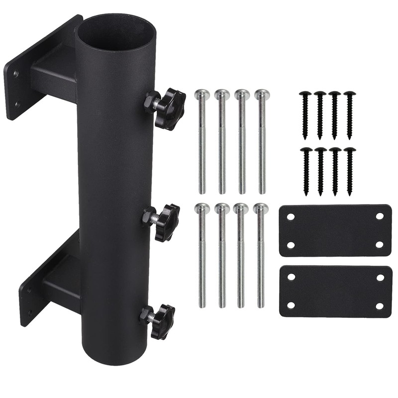 YZZHAJ Patio Umbrella Holder, Heavy Duty Adjustable Metal Sun Umbrella