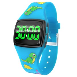 SKYROKU SKYROKU Toddler Potty Training Watch C Magnetic Charging, 5 Timing Modes, Ultra-Long Standby, Cute Dinosaur Design, Music & Flash Reminders, Silicone Strap, Large Dial for Easy Use (Blue)