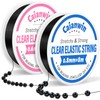 Caianwin Black Elastic Band for Bracelets 0.6 mm and 0.8