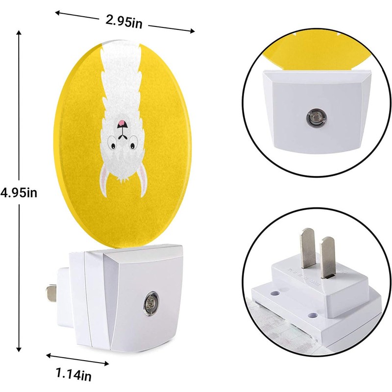 EKOBLA Llama Night Lights Plug into Wall Cute Animal LED