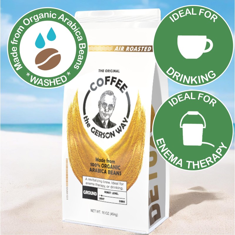 Coffee, The Gerson Way - Ground, Air Roasted, Detox, Enema,