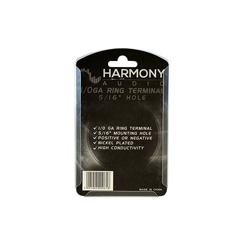 Harmony Audio HA-RT0 Car Stereo Power/Ground 1/0 Gauge 5/16" Ring