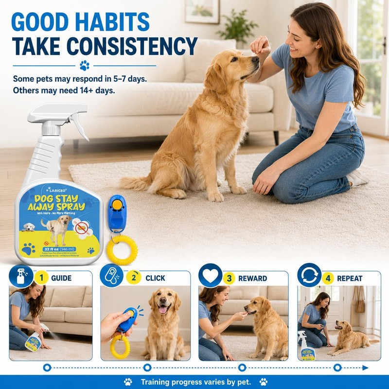 LARICEO Dog Marking Guidance Spray for Household Training, 32 Fl