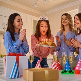 Vovii 21st birthday decorations for girls 21st Rose Gold Birthday Headband - Great Gift for Trendy 21 Year Old Girls Princess Tiara Hair Accessories for Girls Happy Birthday Party Favors