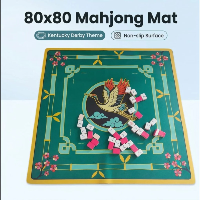 Large 800mm Mahjong Game Mat, Waterproof & Noise Reduction Pad
