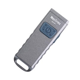 MecArmy SGN1 Mini USB Rechargeable Keychain EDC Flahlight, CREE XP-G2 S5 LED with 530 Lumens, Four Lighting Modes plus One Strobe Zinc Alloy EDC Keychain Light for Everyday Carry (Gray)