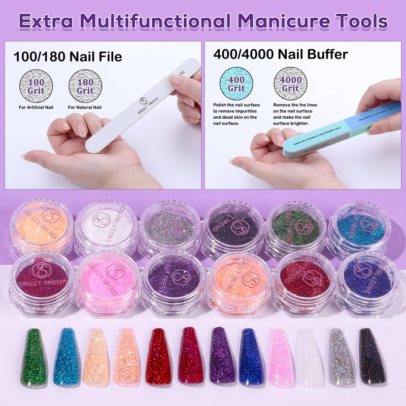Beginners Nail Kit Acrylic Set: Professional Ultra-fine Acrylic Powder Kit