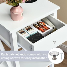 Nuqin 6PCS Cabinet Knobs,Stainless Steel Cupboard Knobs,Door Knobs for Cupboards with 6 Screws - Cupboard Door Knobs Elevate Your Home Decor with Versatile