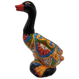 Talavera Pottery Store Duck Planter Hand Painted Indoor Outdoor Multi Colored Figure Glazed