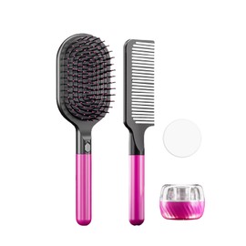 Innodenki ヘアブラシ,くし 髪の毛 サラサラ,ブラシ,濡れ髪用ブラシ,乾湿両用です,静電気除去,デタングリング,母の日ギフト,女性男性，ギフトセット入りです,メイル赤色