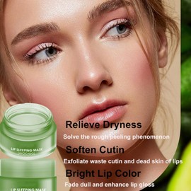 Mascarilla Labios, Mascarilla Labios Noche, Bálsamo Labial Exfoliante Labial para Labios Secos Agrietados y Partidos, , Reduce las Líneas de los Labios