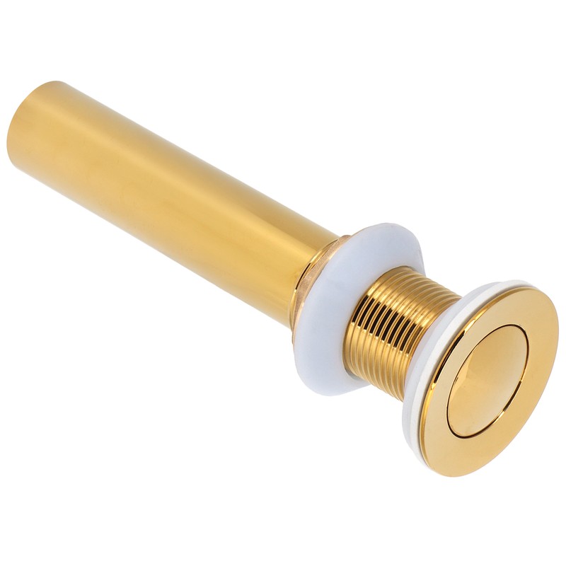Gold Sink Drain without Overflow Anti Clog Bathroom Faucet Wash