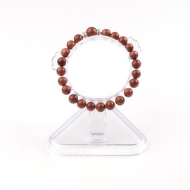 Joya Gift Jewelry Natural Gold Stone Gemstone 8MM Round Beads Bracelet comes with fancy velvet bag for Women