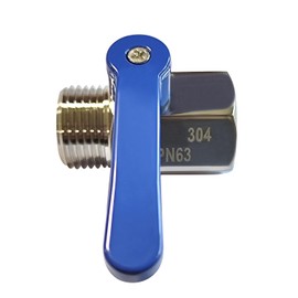 beduan Stainless Steel 3/4 Shut Off Valve GHT Thread Garden Hose Heavy Duty Connector (Long Handle)