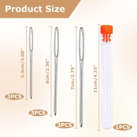 9 Stücke Sticknadeln Stumpf,Stopfnadel,Wollnadel,Stopfnadeln Mit Großem Öhr,Sticknadeln,Sticknadel,Wollnadel Zum Vernähen,Stopfnadeln,Große Nähen Nadel Für Hand Nähen Leder Handwerk