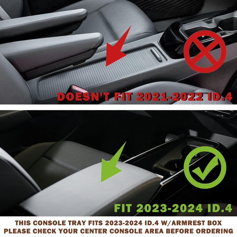Muslogy for 2023 2024 VW ID.4 Center Console Tray &