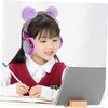 TEHAUX Rhinestone Headphones with Fuzzy Ball Design Over Ear Headset